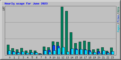 Hourly usage for June 2023